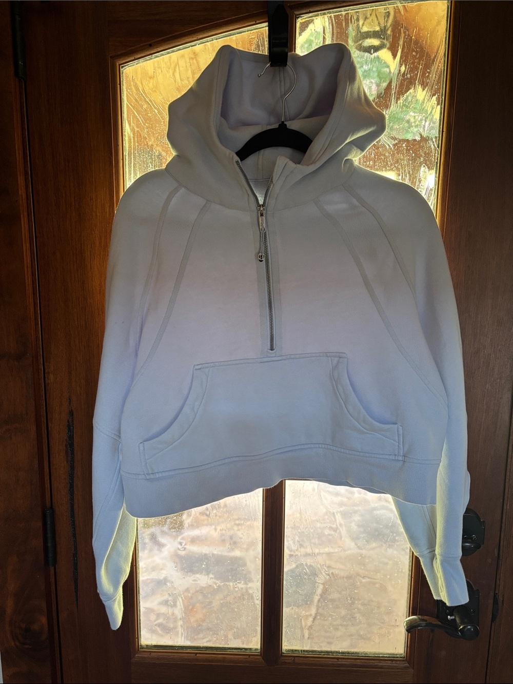 lululemon athletica Scuba light blue Cropped Half-Zip Hoodie